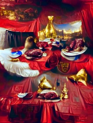  “The Shah's Feast” - An Opulent Still Life Bursting With Persian Flavors!