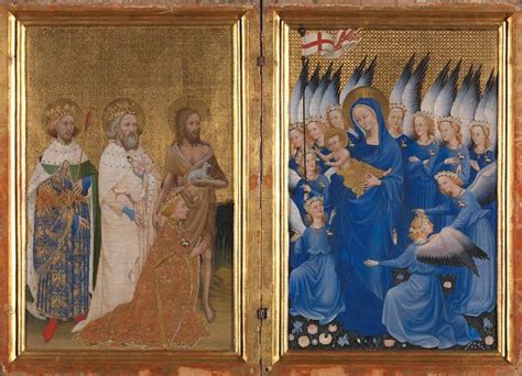  The Wilton Diptych, 섬세한 금빛 장식과 신비로운 상징주의로 가득 채워진 작품